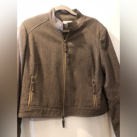 Tweed jacket with dual zipper lined - Picture 1 of 3